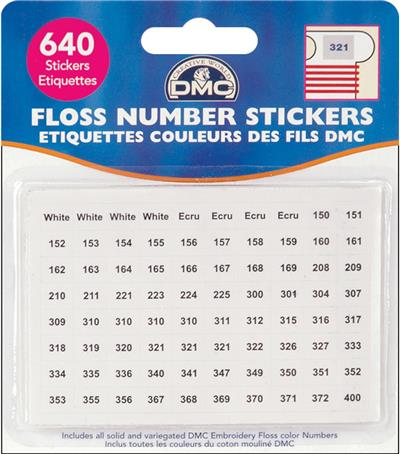 Floss Number Sticker Packs